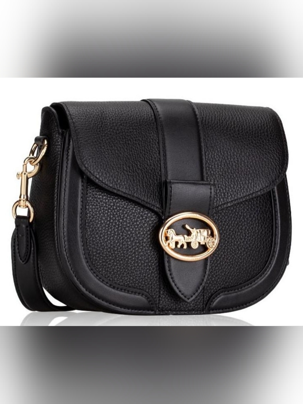 Coach C3241 Georgie Saddle Bag - Black